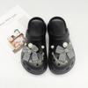 Zapatos nuevos de ajuste cruzado accesorios DIY zapatos de jardín hebilla de lazo a cuadros frescos pequeños