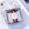 2022 nuevo reloj de correa de arcoíris para hombre y mujer comercio exterior transfronterizo microcomercio relojes de atracción relojes relojes mujer