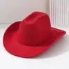 Sombrero Vaquero Occidental de Fieltro Suave para Hombre y Mujer Sombrero Casual de Ala Ligera Simple Sombrero Jazz Estilo Europeo y Americano