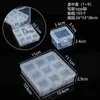 Caja rectangular de plástico pp de fábrica, caja de almacenamiento transparente para piezas, caja de almacenamiento cuadrada para empaque de productos pequeños