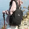Mochila para Esportes ao Ar Livre, Caminhada e Montanhismo, Nova Mochila com Cordão Patchwork de Cor Sólida, Mochila Casual Versátil de Grande Capacidade