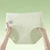 Ropa interior de algodón Jacquard para niñas, algodón puro para mujer 10A, seda de morera, antibacteriana, entrepierna extendida, cintura media para mujer, talla grande, estilo fino