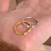 Novo Estilo Chinês Estilo Antigo Vintage Fio Puxado Anel de Bambu Luz Anel de Dedo Para Superfície Forjada Artesanato Avançado de Fio Puxado