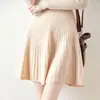 Falda Corta de Lana Pura para Combinar con Todo Falda de Punto para Mujer Falda Corta en A Otoño e Invierno Cubriente Falda de Cachemira con Pliegues