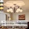 Candelabro de sala de estar estilo francés medieval estilo bambú, luminaria principal estilo chino nuevo, estética de la dinastía Song, nueva iluminación vintage para toda la casa