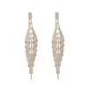 Aretes Largos con Borlas Brillantes de Diseño Geométrico Townka para Mujer con Circonita Microincrustada Joyería de Aretes de Tachuela de Alta Gama