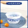 Tigela descartável de porcelana azul e branca espessada anti-escaldante de grau alimentício talheres para hot pot camping ao ar livre portátil tigela e hashi de alto valor