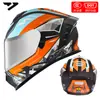 Casco de Motocicleta Certificado Dot para Hombres y Mujeres, Casco Integral Ad para Todas las Estaciones, Casco Cálido y Seguro con Certificación 3C
