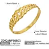 Uso Diário Versátil Tendência Aço Inoxidável Banhado a Ouro 18K Superfície Lisa Formato de Coração Elo Cubano Pulseira Abridora Joia para Mulheres