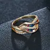 Accesorios Explosivos Transfronterizos Anillo de Pareja Anillo de Boda Anillo de Circonita de Simulación Moissanita Anillo de Diamante para Mujer Anillo Ajustable