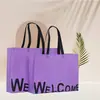 Sacola de Presente Personalizada Laminada Não Tecida para Loja de Roupas Sacola de Compras Sacola com Logo Impermeável Ecológica Bolsa de Mão