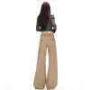 Jeans Juveniles Naranja # Cintura Ajustable Pierna Ancha para Mujer, Corte Holgado, Adelgazantes, Favorecedores, Únicos, Modernos, Versátiles, Pantalones Largos hasta el Suelo
