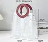 Bolsa de Mão de PVC Transparente Sacola de Presente de Mão Embalagem Plástica a Laser Sacola de Presente Mãe Crianças Professor Festival