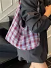 Bolso de axila de moda para mujer 2026 Verano Nuevo Gran capacidad Bloque de color Cuadros Bolso de mano Elegante Bolso de hombro para el trabajo