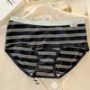 Ropa Interior de Algodón Puro para Mujer, 10A Antibacterial Entrepierna Extendida Rayas Categoría a Algodón para Bebé Sin Costuras Cómoda