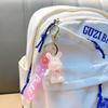 Cachecol de gelatina colorido criativo, chaveiro de coelho, requintado, fofo, pingente para bolsa de carro, pequeno presente de casal, atacado