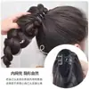 Peluca para Mujer Coleta Trenzada con Clip Cola de Caballo Alta Cabello Largo Rizado Nuevo Estilo Chino Trenzado Natural Artificial Popular