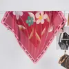 Versión Coreana Bonito Versátil Seda Artificial Estampado Bufanda Cuadrada Pequeña Primavera y Verano Uniforme Bufanda de Cuello Versátil Multifuncional Goma para el Cabello