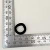 Anillo de Toalla Negro Básico de Moda y Sencillo de 4 cm Alta Elasticidad Sin Costuras Goma para el Cabello Sujetador de Cola de Caballo para Mujeres