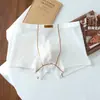 Ropa interior para hombre de color sólido con textura de seda de hielo, Boxer transpirable fresco de cintura media para verano