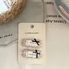 Pinza para el Cabello de Tela de Lunares Florales Estilo Coreano Hecha a Mano niannian Pin Lateral para Flequillo Chica Dulce Accesorio Versátil para el Cabello