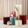Venta al por mayor de fábrica Nuevos Accesorios para Bodas Plegable Mesa de Postres Cilíndrica Papel Columna Romana Adornos Guía de Carretera Fiesta de Cumpleaños