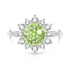 Anillo de Girasol con Fuegos Artificiales de Colores Más Vendido en Tiktok para Mujeres, Anillo Versátil de Moda con Diamante de Alto Carbono Chapado en Oro, Dropshipping para Transmisiones en Vivo