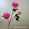 Estilo Europeo 3 Cabezas Peonía Boda Flor Artificial Rosa Occidental Peonía de Fibra de Núcleo Salón de Bodas Decoración del Hogar Fabricante