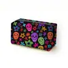 Bolsa de Maquillaje con Estampado de Gato Negro Calabaza Murciélago de Halloween Bolso de Almacenamiento con Cremallera Beige Retro Estuche para Bolígrafos de Estudiante