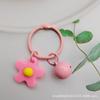 Llavero Color Caramelo Estilo Coreano Lindo Color Flor Pequeña Campana Pequeña Fresco Accesorios para Colgar en Bolsa Macaron Corazón de Niña