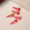 Lindo Clip para el Cabello Realista de Fresa y Cereza para Niñas, Pinza Dulce y Versátil para el Flequillo para Estudiantes, Pasador Accesorio para el Cabello