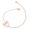 Pulsera de Acero Inoxidable Hueca con Forma de Cabeza de Mickey Estrella Corazón Doble Avión Geométrica Simple para Mujer, Joyería Nueva Europea y Americana