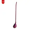 Cuchara con Paja de Acero Inoxidable 304 de Mango Largo Roscada, Cuchara Mezcladora de Mango Largo de Doble Propósito para Bar Todo en Uno, Cuchara con Paja para Vasos de Bebida con Hielo