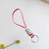 Cordón Trenzado Creativo Corto para Teléfono Móvil con Bloques de Color y Nudo, Correa Anti-Pérdida Desmontable para Funda de Teléfono Móvil, Llavero 13cm