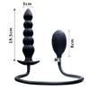 Tapón Anal Inflable de Cinco Bolas Alargado Expansor de Vestíbulo de Silicona Masturbación Anal Interesantes Suministros Sexuales