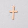 Pingente de Cruz de Furo Único Amuleto de Cruz Aço Inoxidável Espelhado Acessórios de Joalheria DIY 12*20mm