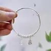 Pulseira de Prata Pura 9999 Sorte e Paz Push-Pull Novo Estilo Chinês Antigo Luxo Acessível Nicho Presente para Aniversário de Namorada