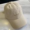 Gorra de béisbol de algodón suave de alta calidad con letras bordadas, estilo universitario, color azul lago, con aleros curvos, para mujer