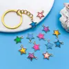 Paquete Mixto Transfronterizo de 14 Piezas de Colgantes de Estrella de Cinco Puntas con Goteo de Aceite de 7 Colores Materiales para Accesorios de Joyería de Pulsera Creativa DIY Llavero