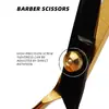 Tijeras para Cortar el Cabello Domésticas, Modelo Oro Negro, Acero Inoxidable Integrado de Dientes Planos Tijeras Profesionales de Peluquería, Específicamente para Peluqueros y Barberos