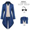 Amazon Europeo y Americano Nuevo Esmoquin Navideño Ropa Retro Medieval Abrigo de Media Longitud Punk Pajaritas para Hombre