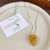 Collar de Cuentas de Uva Dopamina Estilo Blogger Coreano para Mujer, Diseño Único, Cadena Larga Ajustable para Suéter