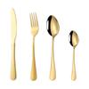 Cubiertos de acero inoxidable 1010 de Amazon transfronterizo, cuchillo, tenedor y cuchara, juego de cuatro piezas de estilo occidental para bistec, cuchillo y tenedor chapados en oro, juego de comida