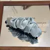 2026 Nuevo Clip de Plátano Satinado Plegado con Brillantes de Pedrería Estilo Coreano para Añadir Volumen, Clip Vertical para Cola de Caballo, Accesorio Versátil para el Cabello para Mujeres