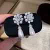 Pendientes de Botón de Perla Ovalada con Zirconia de Plata Brillante Aguja de Pescado Pendientes de Corte Retro Pendientes de Lujo Ligero de Alta Gama para Mujer