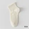 Calcetines Cortos para Mujer Zhuji, Verano Delgado de Algodón Puro, Antibacterianos, Resistentes al Olor, Transpirables de Malla, Sin Costuras, Antideslizantes, Talón Antideslizante, Calcetines de Media Pantorrilla para Mujer