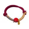 Doze Signos do Zodíaco Pulseiras de Cinábrio Genuíno de Alta Qualidade Tecidas à Mão, Cinábrio de Alto Teor Atacado