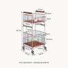 Cesta de Ropa Sucia de Segunda Mano Balcón Cesta de Almacenamiento de Ropa Multicapa Baño Cesta de Lavandería Móvil Cesta de Ropa Sucia Carrito Estante de Almacenamiento