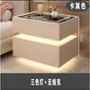 Mesa de cabeceira inteligente de madeira maciça, armário de cabeceira minimalista moderno, quarto estilo creme, armário de armazenamento multifuncional de luxo leve para casa