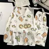 Conjunto de ropa de casa para niños, pijamas para niños y niñas, ropa de algodón con patrón de nubes para bebé con aire acondicionado, pijamas finos de verano